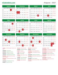 Calendário 2027