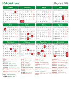 Calendário 2028