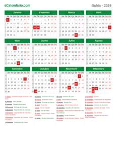 Calendário 2024