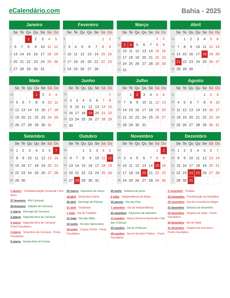 Calendário 2025