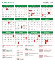 Calendário 2025