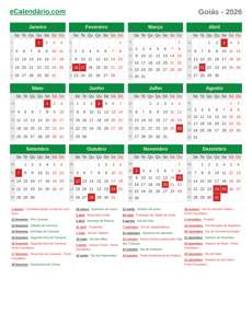 Calendário 2026