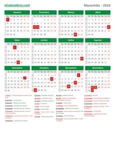 Calendário 2024