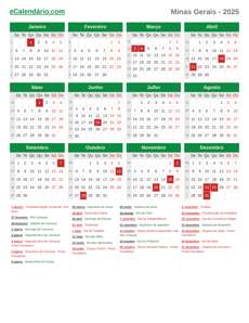 Calendário 2025