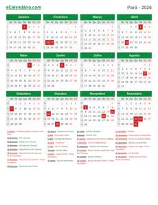 Calendário 2026