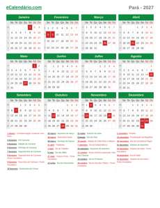 Calendário 2027