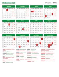 Calendário 2025