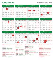 Calendário 2025