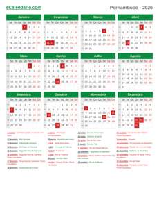 Calendário 2026