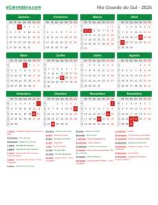 Calendário 2025