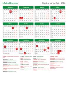 Calendário 2026