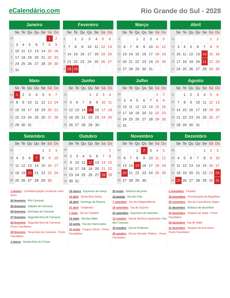Calendário 2028
