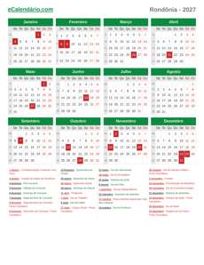 Calendário 2027