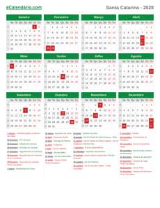Calendário 2028
