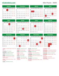 Calendário 2025