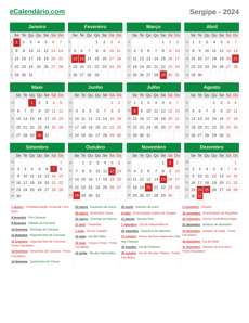 Calendário 2024